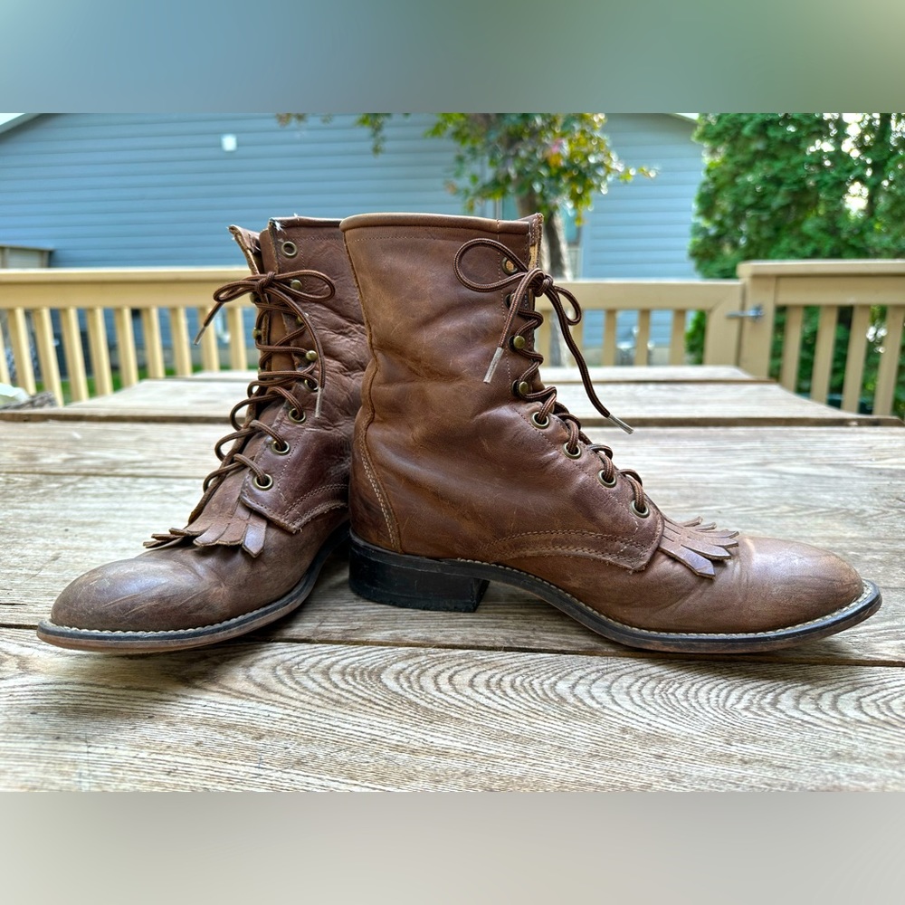 Vintage Laredo lace top boots